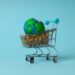 An artificial image of the Earth within a trolley