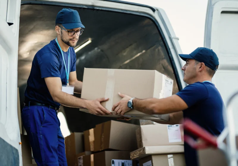 EC Group offloading packed goods