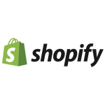 The logo for CRM System, Shopify